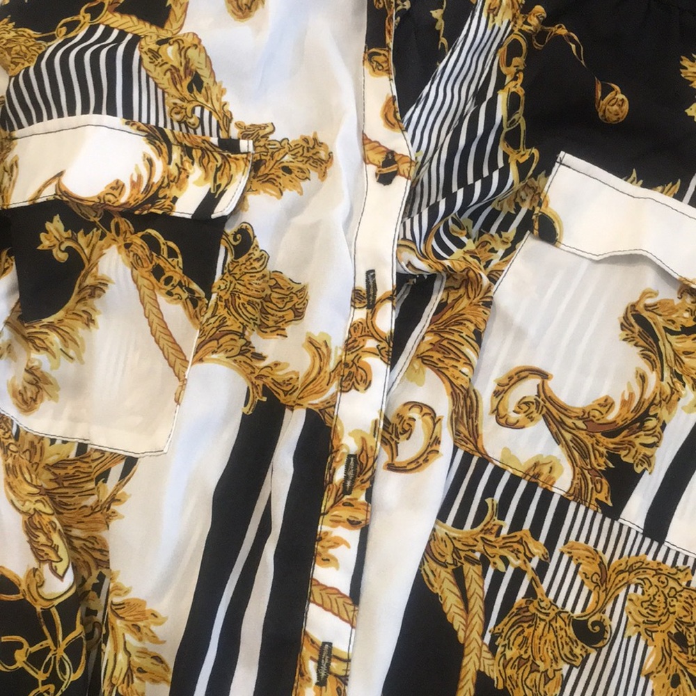 Torrid - Georgette Button-Down Chain Stripe Pullo… - image 6